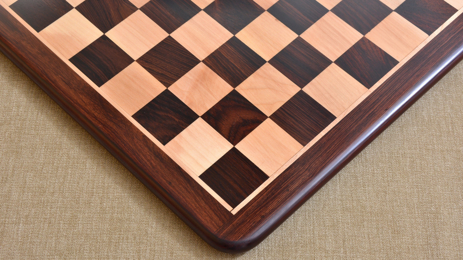  Wooden Chess Board Dark Brown Rose Wood 17
